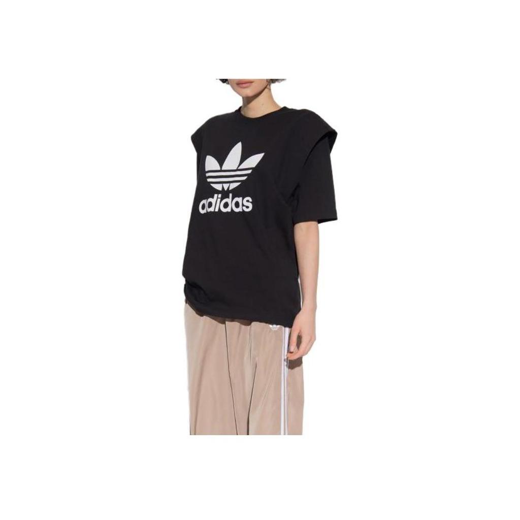 Adidas Originals Always Originals Спортивная футболка с графическим принтом Женские топы Черные IC8805