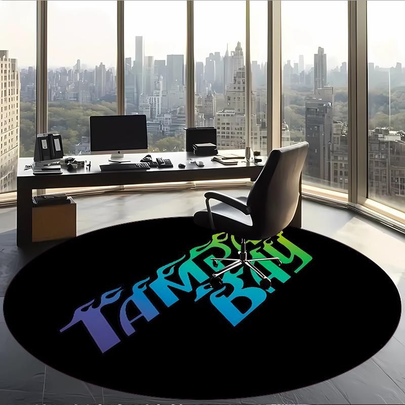 Тампа-Бэй Рейс (19) Круглый офисный ковер Декоративный напольный ковер для офиса, спальни, гостиной и домашнего пространства