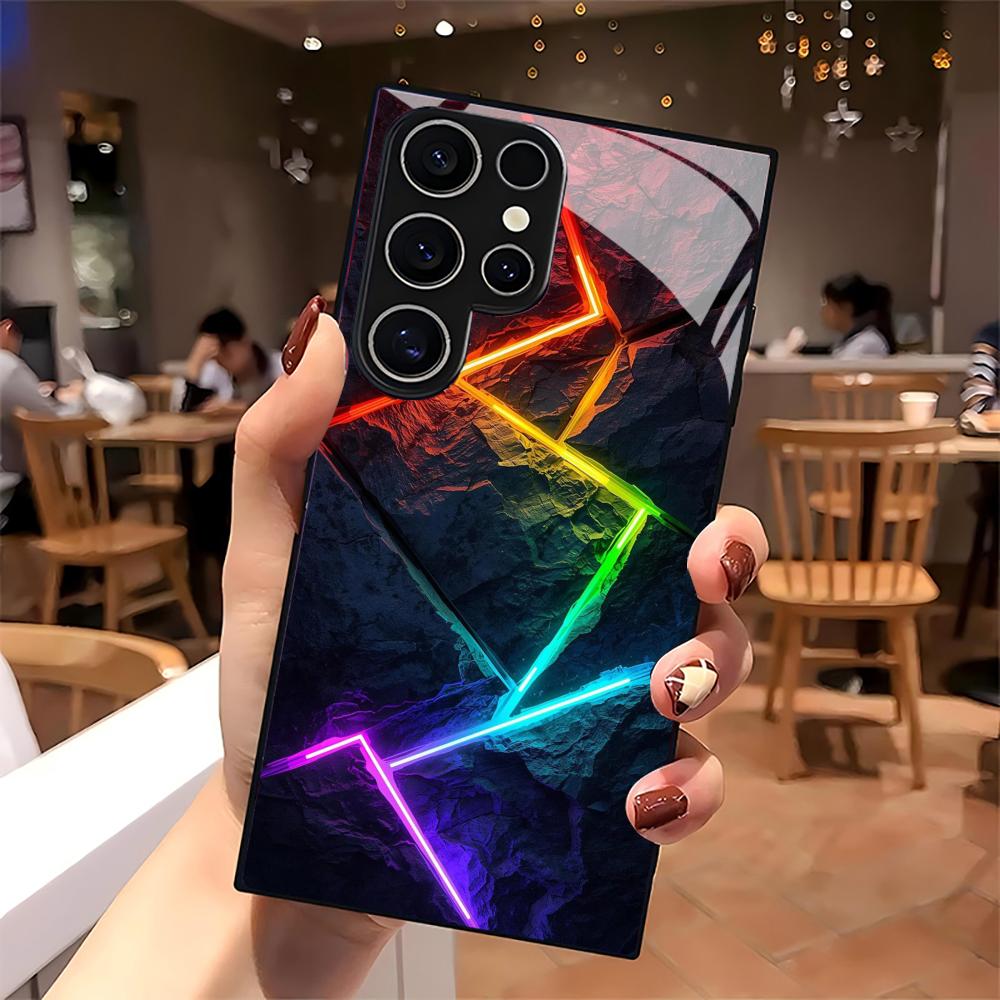 Крутой стеклянный чехол для телефона Samsung Galaxy S26 S25 S24 S22 S23 Ultra S21 S20 Plus 5G, нескользящий, полный чехол