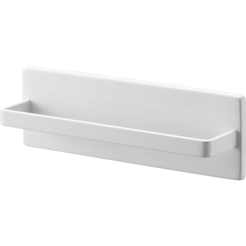 Yamazaki Tower Film Hook Kitchen Towel Hanger, White, Dimensions: W18 x D4.5 x H6cm, Floating Storage, Towel Rack, Model 2161