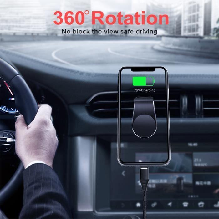 Support téléphone magnétique universel pour voiture - Noir