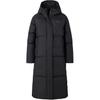 Puffy Long Down Jacket Water-Resistant Warm Sports Casual Hooded Long Sleeve Down Jacket Women Jacket Black JV6197