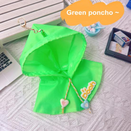 10/15 см хлопковый плащ для куклы, регулируемый шнурок, дождевик-пончо, желтый, зеленый, мягкая кукла, ткань, дождевики, одежда, хлопковая кукла, подарок для любителей