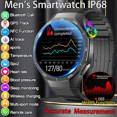 2025 Новые часы GT5 Max Смарт-часы HD AMOLED Экран NFC GPS Трекер Звонок по Bluetooth Здоровье Водонепроницаемые Смарт-часы Мужские Женские Для Huawei