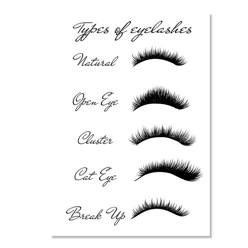 Модный макияж, холст, картина, брови, ресницы, губы, лак для ногтей, настенный художественный постер, салон красоты, декор для спальни для девочек, изображение