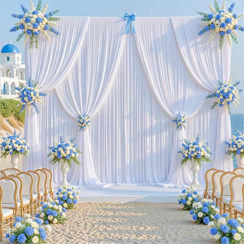 5x8/10ft Wedding Party Backdrop Drape For Parties, Photo Backdrop Drapes For Wedding Birthday Party Photography Background 1pcs