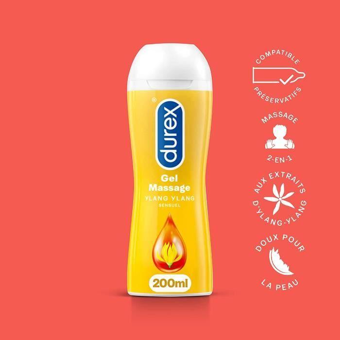 Gel De Massage Lubrifiant Sensuel à Base D'Eau - 2 en 1 - Aux Extraits d'Ylang Ylang - 200 ml[4]