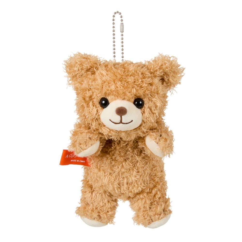 Sekiguchi "Let's Play Teddy Bear Mascot Keychain" Light Brown 812790 H10×W8×D17cm