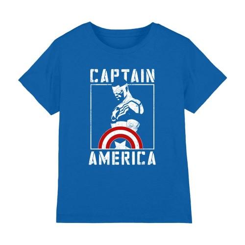 Captain America Childrens/Kids Stencil T-Shirt