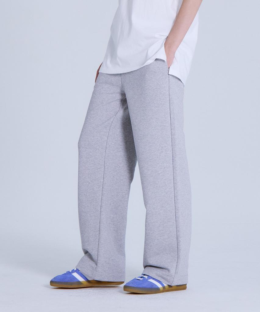 BASIC HOUSE Women'S French Terry Relaxed Fit Sweatpants Melange Grey Lapt0203