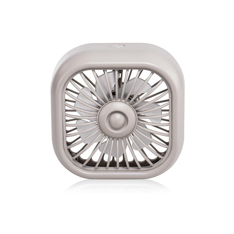 USB Electric Car Fan with Atmosphere Light - Multi-Color Vent Clip with Strong Wind