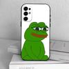 Смешная грустная лягушка pepe M-мем Чехол для телефона для Samsung S25,S24,S21,S22,S23,S30,Ultra,S20,Plus,Fe, Мягкий силиконовый черный чехол