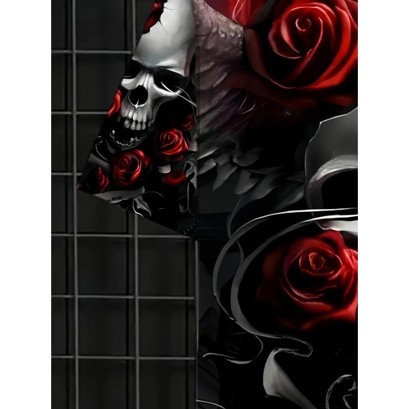 Men's Casual Gothic Skull Set: T-Shirt & Shorts. Urban Style Breathable Sportswear for Outdoor/Travel