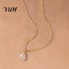Dinner Party Statement Necklace Water Drop for Women, Cubic Zirconia Rhinestone Pendant Pendant, Sparkling Jewelry Cocktail Daily Wear Fashion
