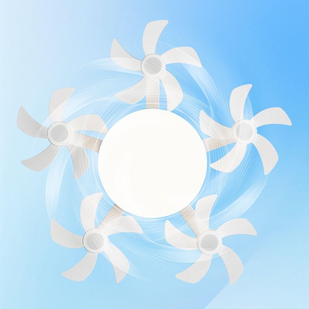 2 In 1 Hanging Fan with LED Light 3 Lighting Modes Electric Cordless Fan  Bedroom