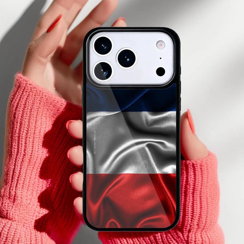 Чехол для телефона с флагом Франции для iPhone 17 16 15 14 13 Pro Max Задняя крышка для 12 11 Pro Coque