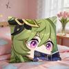 Collei Cute Genshin Impact Cushion Cover Square Short Plush Pillow Case Living Room Sofa Home Decor Funda X