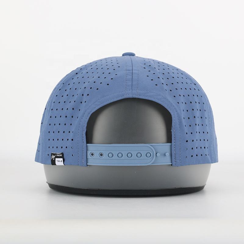 Factory Direct Sporty 5-Panel Mesh Vented Fishing Hat 100% Polyester Adjustable Pacific Tails Offshore Series Baseball Cap OEM