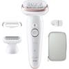 Electric Epilator - BRAUN - Silk-épil 9 - Easy Epilation - Long-lasting Soft Skin - 9-030 - White / Pink