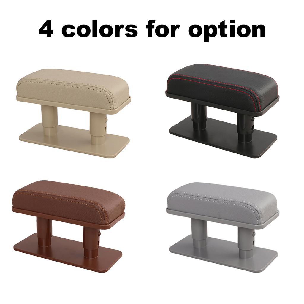 Car Armrest Left Elbow Support Leather Arm Rest Pads Adjustable Height Comfort Armrest Pad