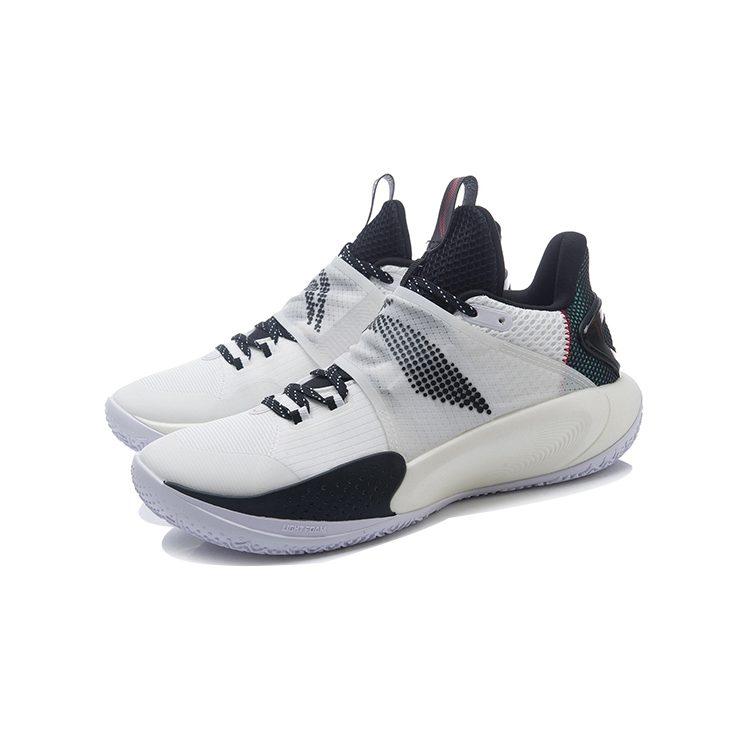 Li Ning Sonic 9 Youth Edition Низкие Детские Баскетбольные Кроссовки Черно-Белые ABPR031-1