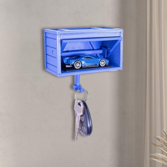 Car Garage Key Holder with Opening Door Wall Mount Key Organizer Decorative Key Hanger for Home Entrance Use Car Enthusiast
