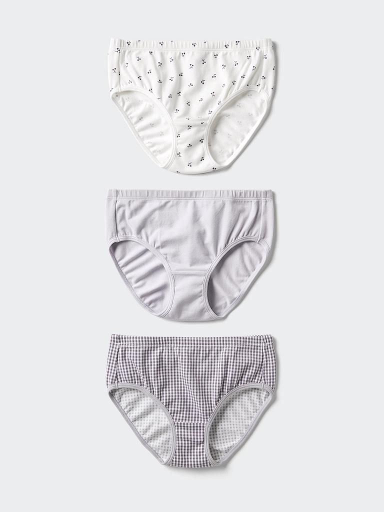 Uniqlo Girls Stretch Cotton Shorts 3p Regular Cherry