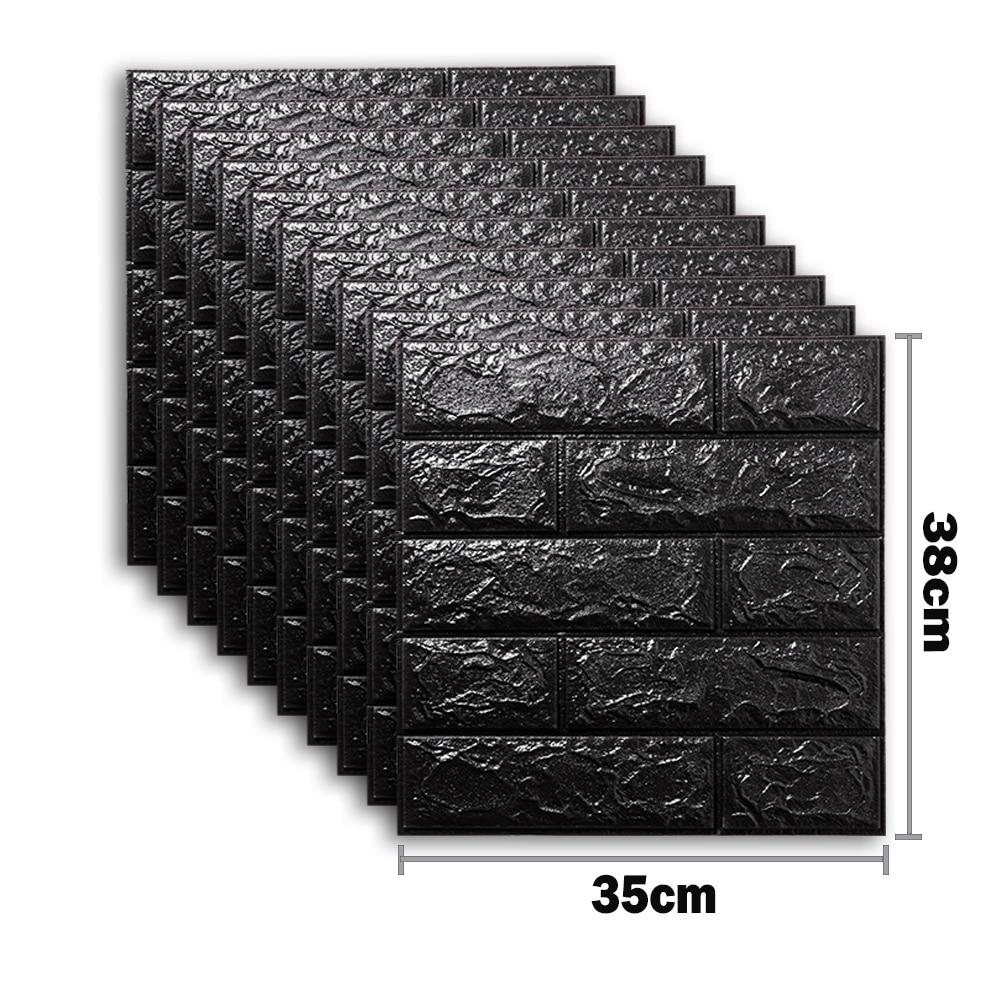 10 шт. 3D пенопластовые наклейки на стену, обои, кирпичные водонепроницаемые клейкие панели, гостиная, спальня, домашний дом, украшение для ванной комнаты, декор для балкона