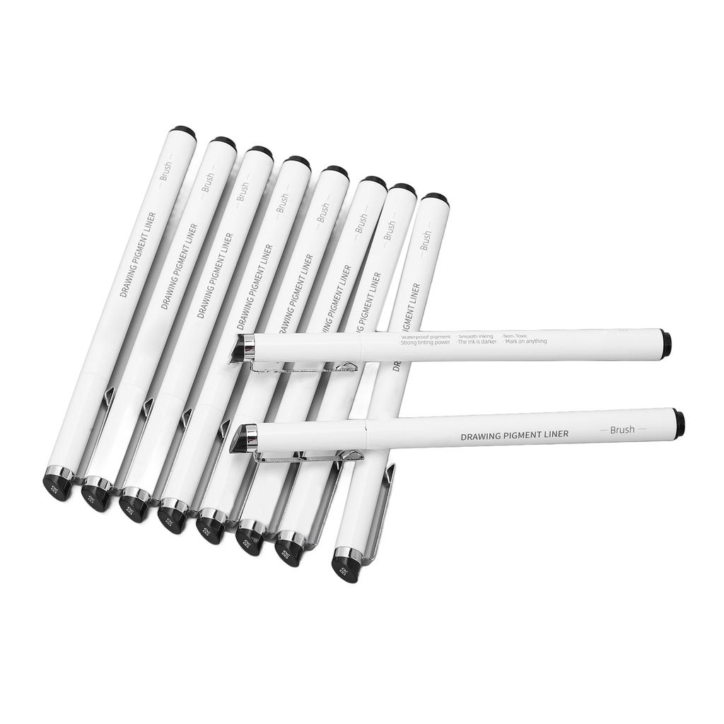 10PCS Waterproof Micro Line Pens Strong Coverage Micro Line Pens Anti Bleeding Color Manga Pens for