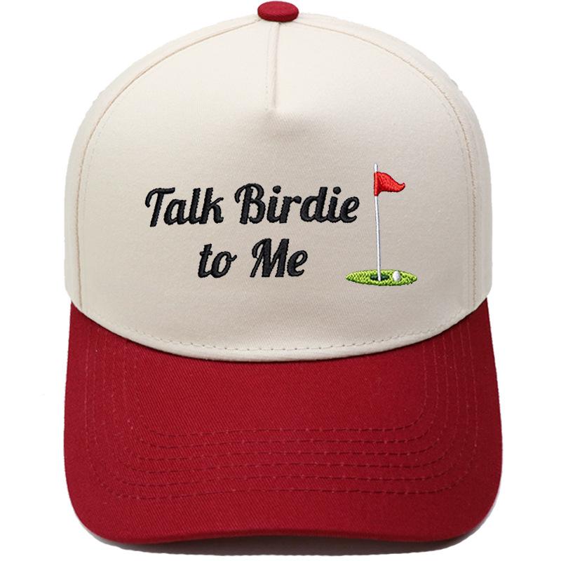 Talk Birdie to Me Truck Driver Hat Embroidery Color Matching Baseball Cap Men's and Women's Outdoor Sports