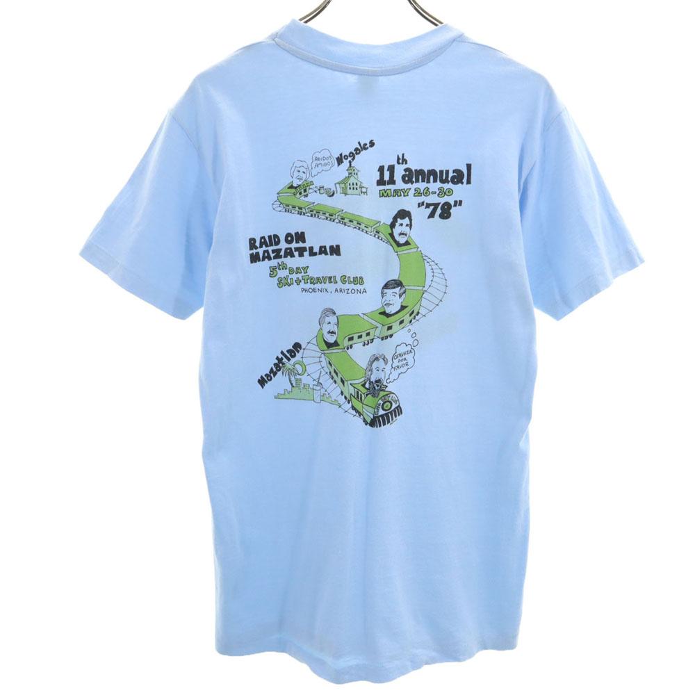 HANES 70s Vintage Orange Tag Made In USA Short Sleeve T-shirt M Men's Used