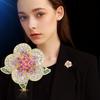 Цветочные броши со стразами для женщин, свадебная вечеринка, одежда, украшения, броши-булавки с кристаллами, аксессуары