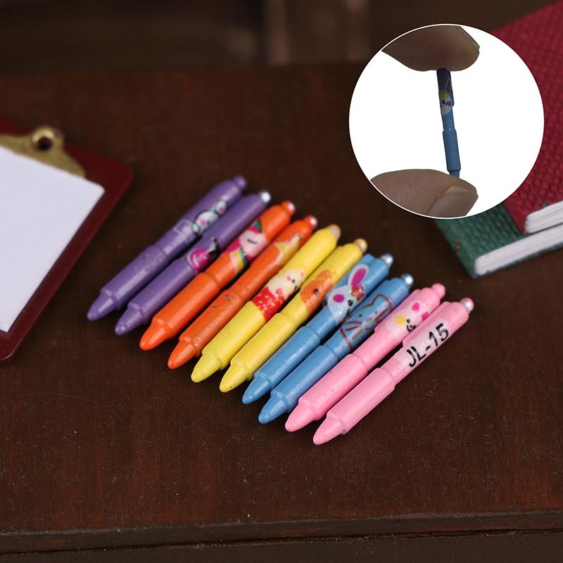 1 шт. 1/12 кукольный домик мини шариковая ручка миниатюрная сцена для изучения модель аксессуары металлическая цветная ручка кукла игрушка