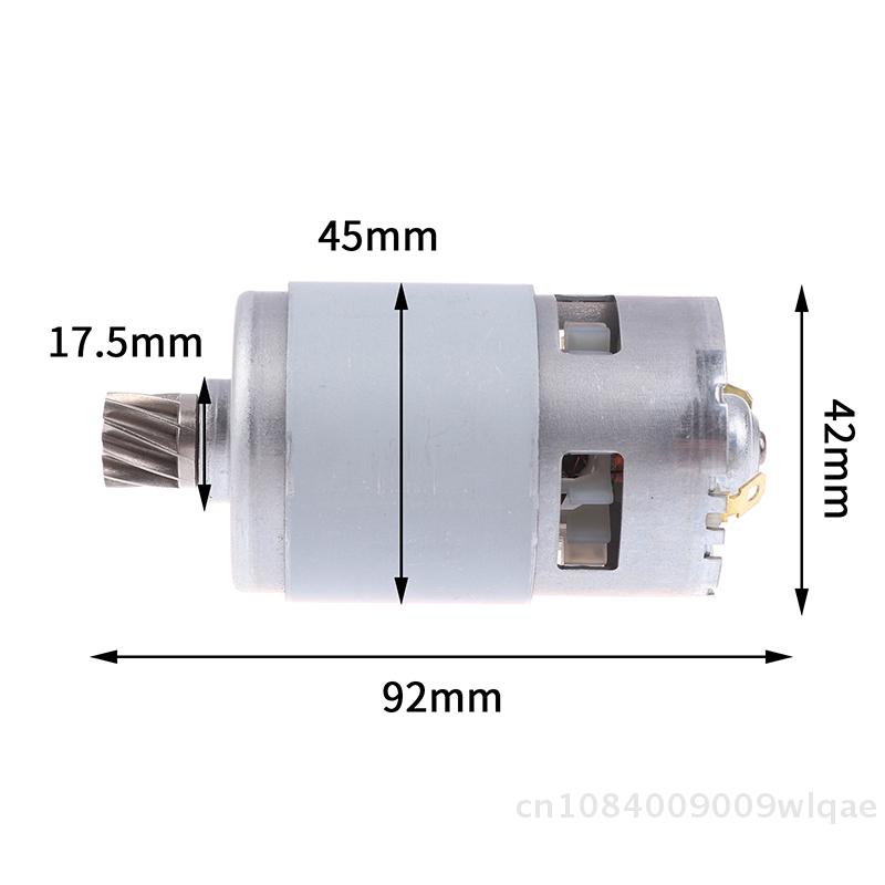  | 775 DC Motor DC21V Replacement for Lithium Lawn Mower and Brush Cutter, 10-Tooth Pinion Gear Electric Trimmer Motor