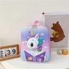 Elsa Cartoon 3d Hard Shell Double Shoulder Backpack Unicorn Schoolbag Waterproof