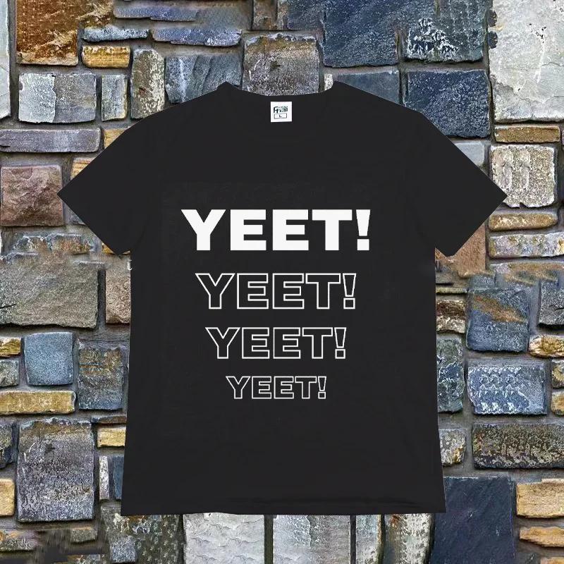 Ретро футболка Jey Uso Yeet Забавные цитаты Wresting Lovers Графическая футболка Мягкая унисекс футболка с круглым вырезом Летняя футболка Модные топы