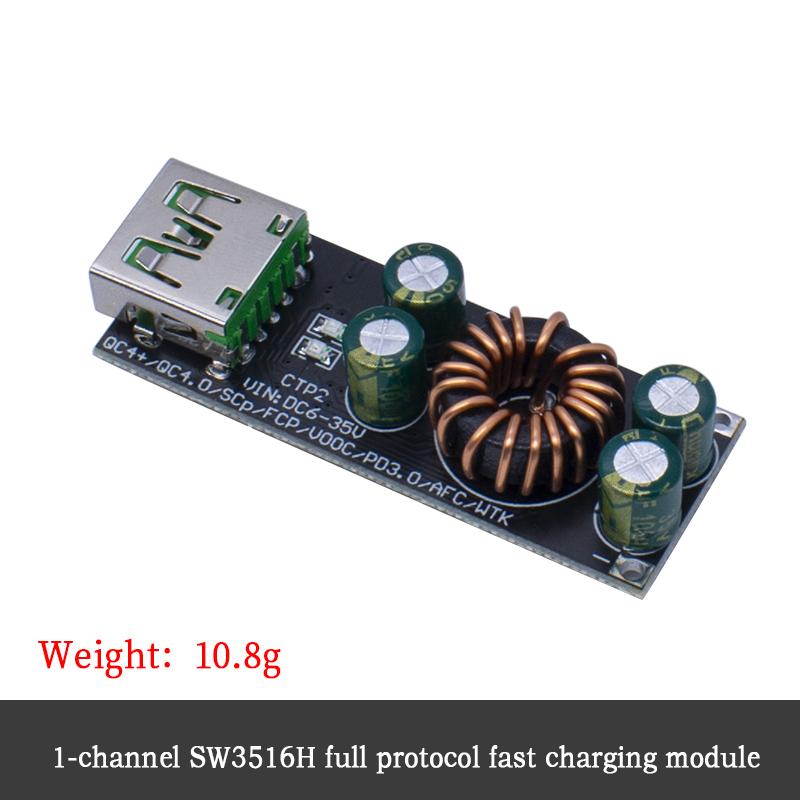 LIZAO USB Type-C Быстрое зарядное устройство Адаптер QC3.0 QC4.0 6-35V Понижающе-повышающий модуль SW3518 SW3516