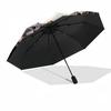 Cats In Circle Compact Travel Automatic Umbrella Compact 8-Rib Lightweight Sturdy Construction All-Season Use Vibrant Pattern Umbrella Spiritual Gift