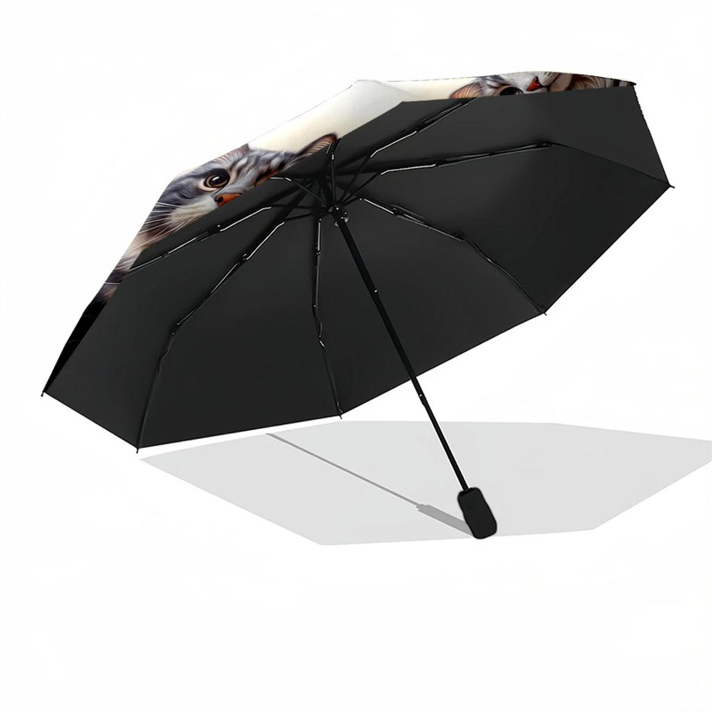 Cats In Circle Compact Travel Automatic Umbrella Compact 8-Rib Lightweight Sturdy Construction All-Season Use Vibrant Pattern Umbrella Spiritual Gift