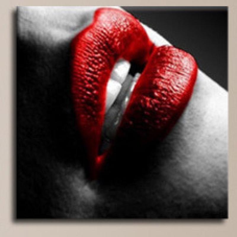 Современная Картина На Тканном Холсте, Красная Картина На Холсте, Губа F, Северная Картина, Домашний Декор, Настенное Искусство, Плакат, Гостиная, Девушка, Спальня, Поделки