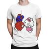 Hello Kitty Spiderman Boyfriend Girlfriend T-Shirt Men's Cotton Clothes Print Round Neck Short Sleeve#Color(3)