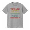 Retro Vintage Daughters Granddaughters Rights Vote Slogan Print Casual T Shirt Vintage Washed Homme Fashion Designer Clothes
