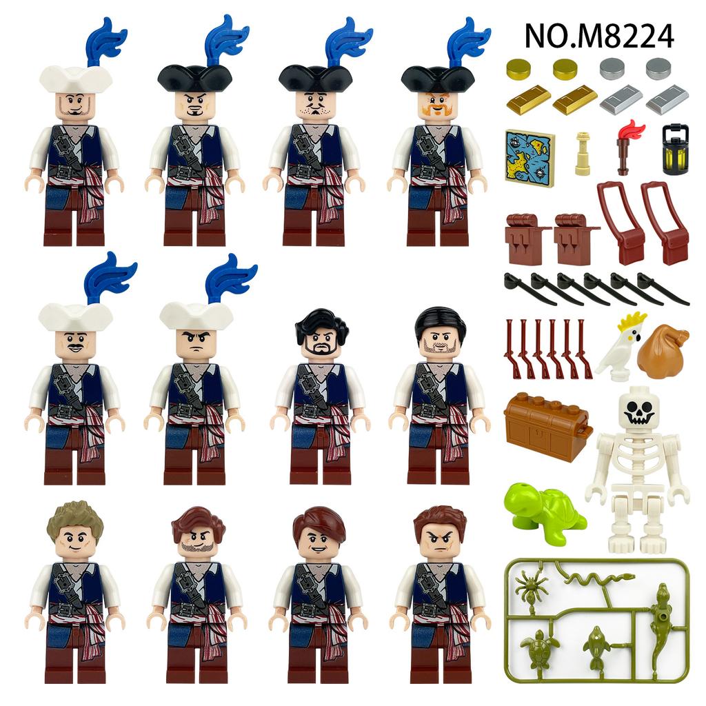 Creative Series Pirate Crew Minifigure Building Blocks Toys