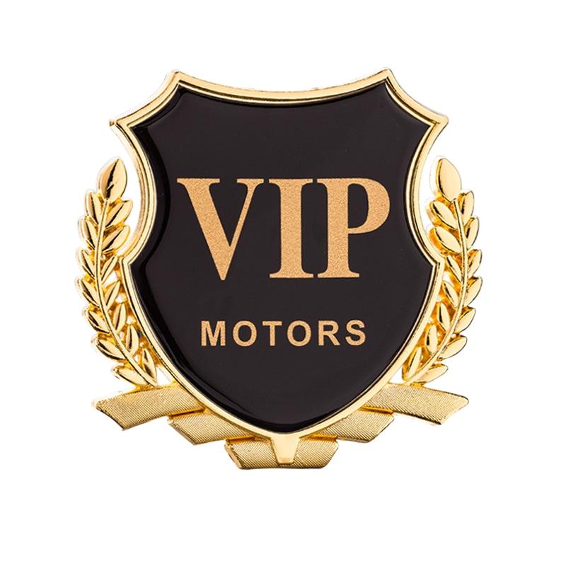 1 шт. Автомобильные наклейки креативная индивидуальность VIP логотип автомобиля VIP текстовая отметка боковая отметка декоративная наклейка модифицированная металлическая наклейка на заднюю часть