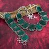 Zambian Emerald Gemstone Jewelry, 925 Solid Sterling Silver Necklace & Bracelet Jewelry Set For Her, Lovely Handmade Jewelry Set For Her