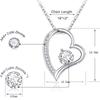 GemChic женское ожерелье с подвеской, женская мода, простой дизайн, смысл, подарок, циркониевый кулон в форме сердца, подарок на день рождения, Рождество, ювелирное изделие