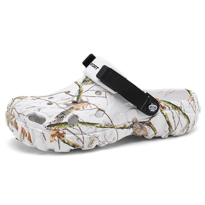 Baotou Tow Large Size Men's Summer Lightweight Hole Shoes Outdoor Fashion Cool Slippers Outside Beach Shoes