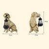 Садовая фигурка Собака из смолы, светодиодная подсветка на солнечных батареях, деревенская фигурка для двора, крыльца