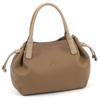 Adjustable Leather Strap Opening Cowhide Handbag Beige 64521 [Kitamura] Y-1423 Women's Cocoa/Sand [Brown]