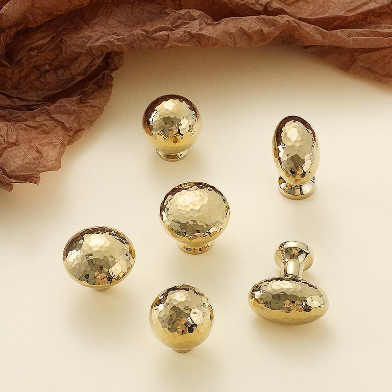 Brass Ball Furniture Pull Handles Hand-Forged Hammer Cabinet Handles Door Drawer Knob Kitchen Wardrobe Cupboard Pulls